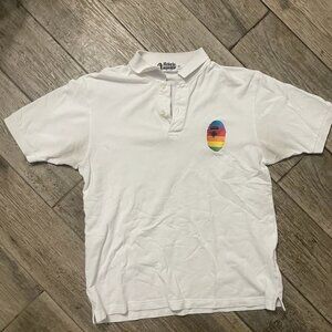 Bape Rainbow Embroidery Chest Logo Polo